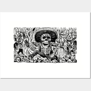 Calaveras Oaxaquena | Skeletons | Skulls | Day of the Dead | Dia de los Muertos | Posada | Circa 1852-1913 | Posters and Art